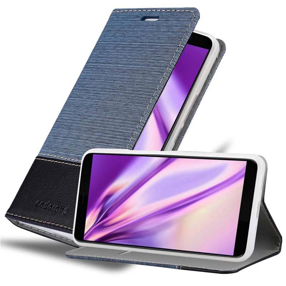 Cadorabo Hülle für HTC U11 PLUS Schutzhülle in Blau Handy Hülle Etui Book Case Cover