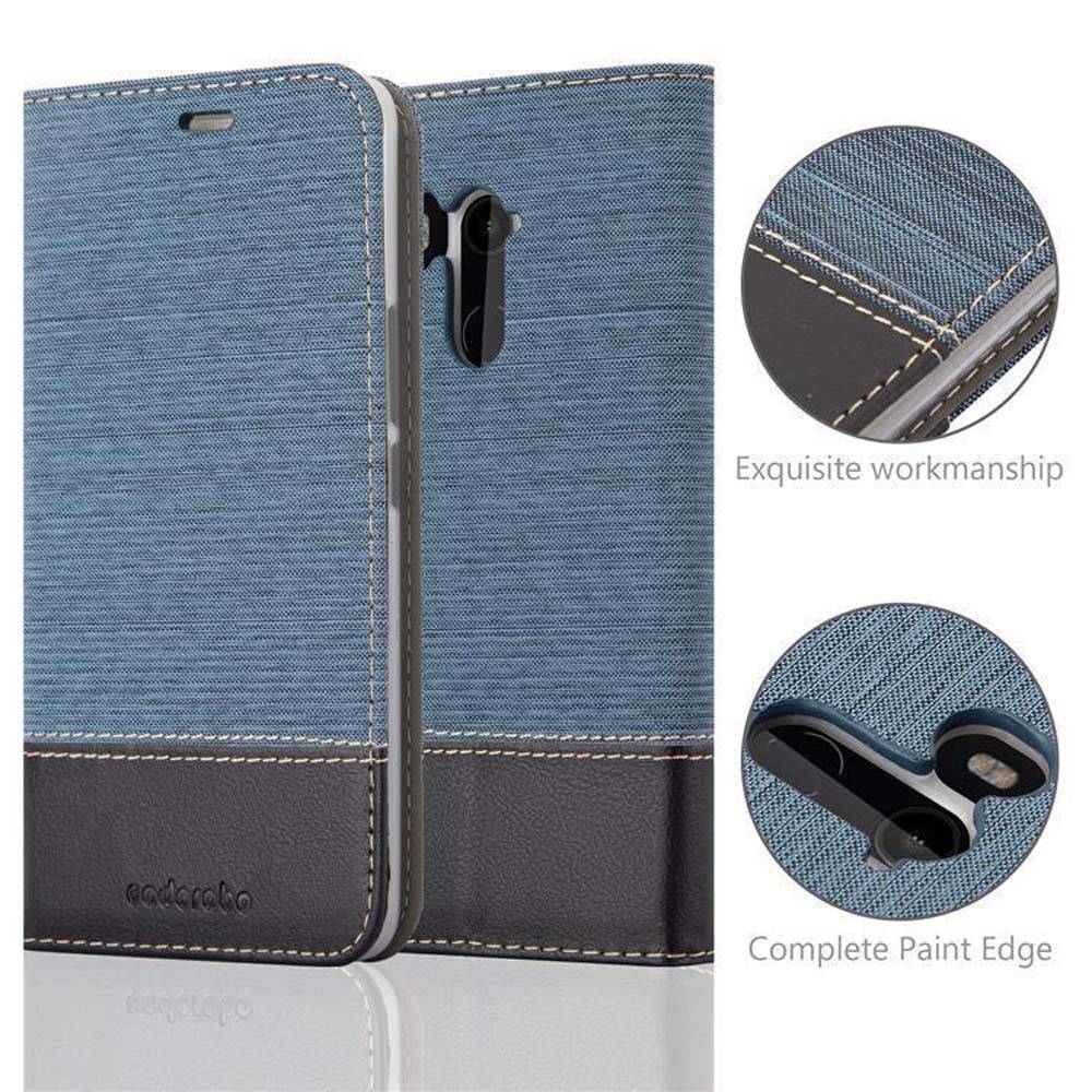 Cadorabo Hülle für HTC U11 PLUS Schutzhülle in Blau Handy Hülle Etui Book Case Cover