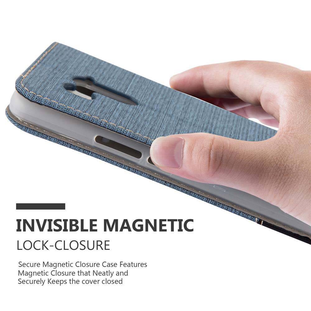 Cadorabo Hülle für HTC U11 PLUS Schutzhülle in Blau Handy Hülle Etui Book Case Cover