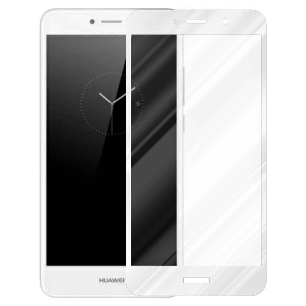 Cadorabo Panzerfolie für Huawei ENJOY 7 PLUS Schutzfolie in Weiß Vollbild Folie Tempered Display Schutzglas