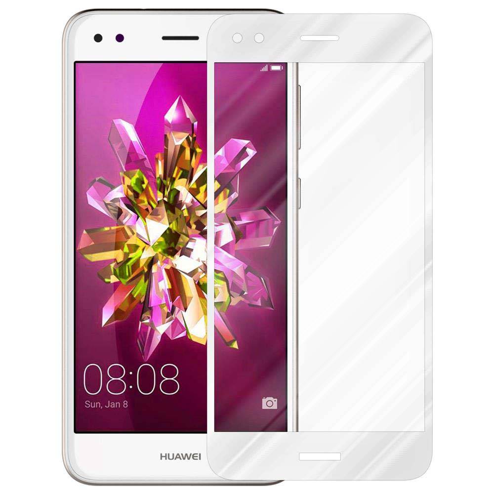 Cadorabo Panzerfolie für Huawei ENJOY 7 Schutzfolie in Weiß Vollbild Folie Tempered Display Schutzglas