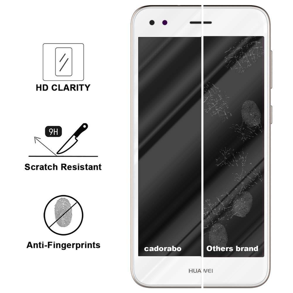 Cadorabo Panzerfolie für Huawei ENJOY 7 Schutzfolie in Weiß Vollbild Folie Tempered Display Schutzglas