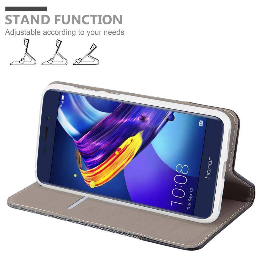 Cadorabo Hülle für Honor 6C PRO Schutzhülle in Grau Handy Hülle Etui Book Case Cover