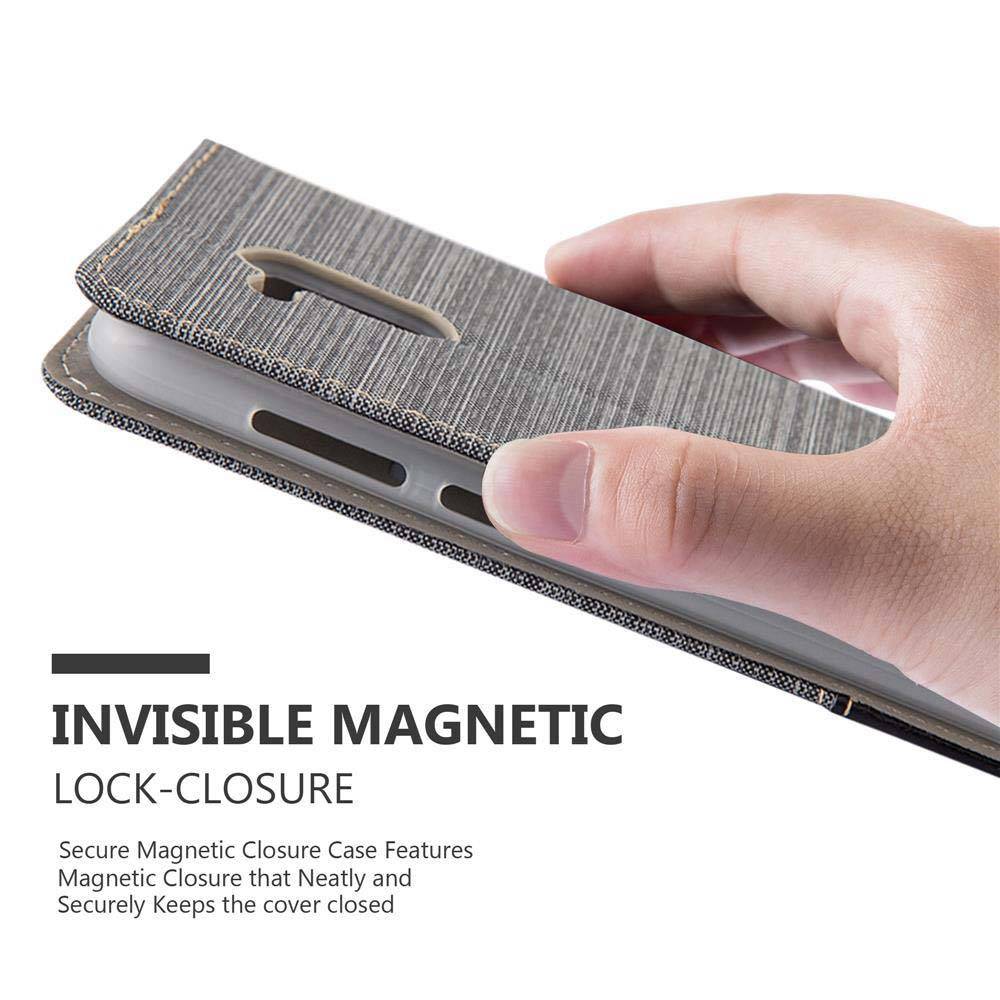 Cadorabo Hülle für Honor 6C PRO Schutzhülle in Grau Handy Hülle Etui Book Case Cover