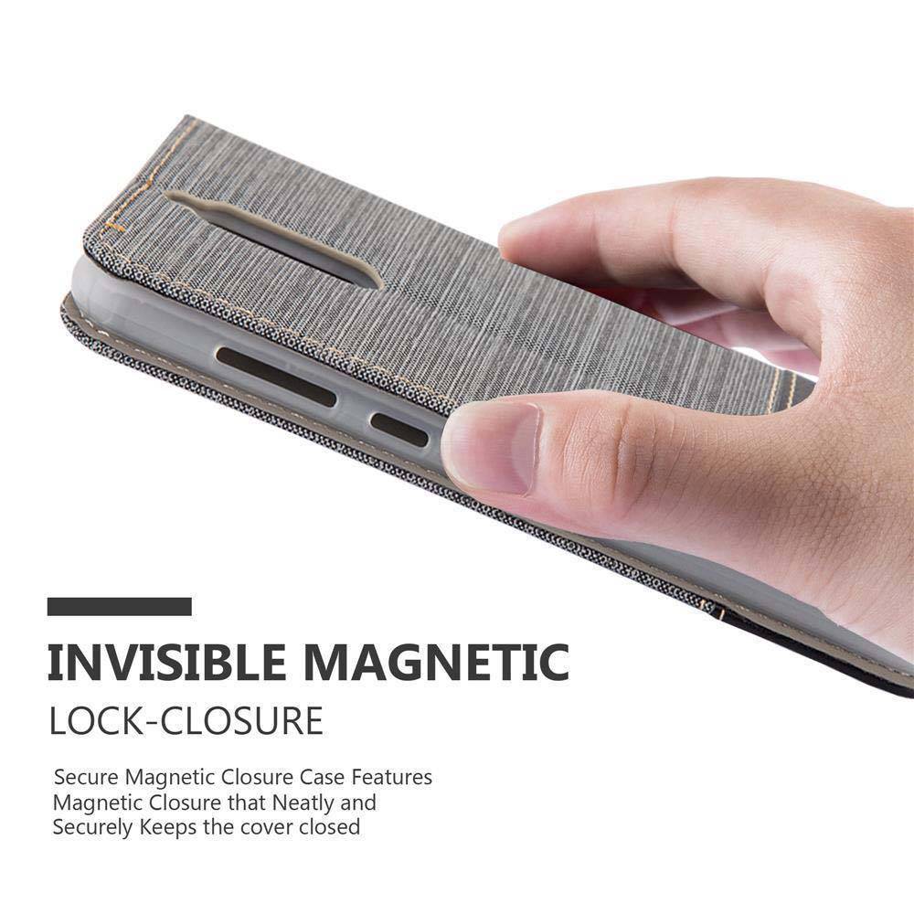 Cadorabo Hülle für Huawei MATE 10 LITE Schutzhülle in Grau Handy Hülle Etui Book Case Cover