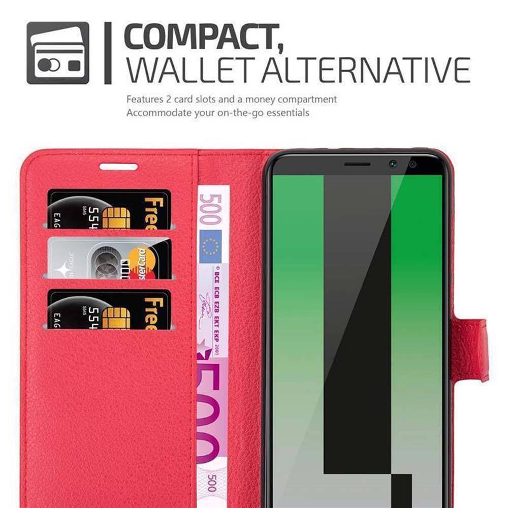 Cadorabo Hülle für Huawei MATE 10 LITE Schutz Hülle in Rot Handyhülle Etui Case Cover Magnetverschluss