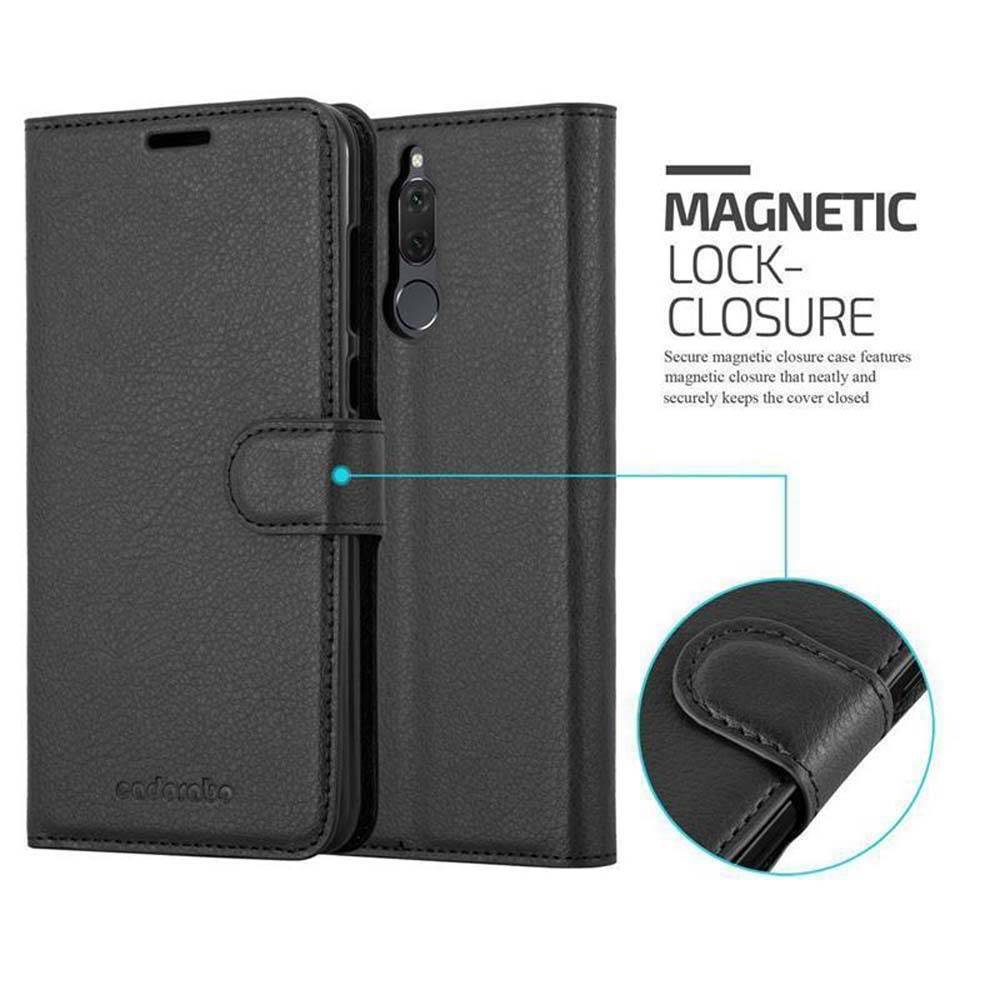 Cadorabo Hülle für Huawei MATE 10 LITE Schutz Hülle in Schwarz Handyhülle Etui Case Cover Magnetverschluss