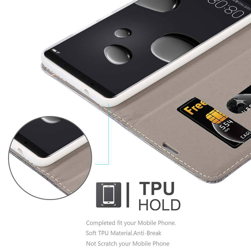 Cadorabo Hülle für Huawei MATE 10 PRO Schutzhülle in Grau Handy Hülle Etui Book Case Cover
