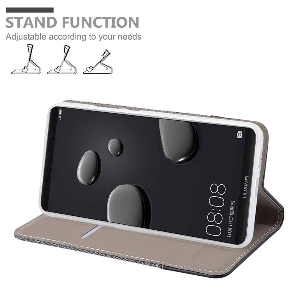 Cadorabo Hülle für Huawei MATE 10 PRO Schutzhülle in Grau Handy Hülle Etui Book Case Cover
