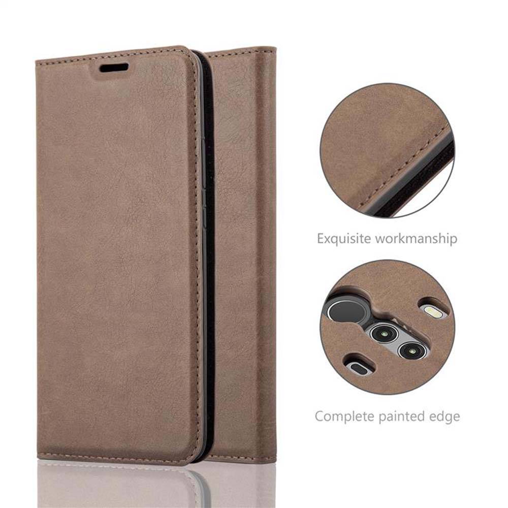 Cadorabo Hülle für Huawei MATE 10 PRO Schutz Hülle in Braun Handyhülle Etui Case Cover Magnetverschluss