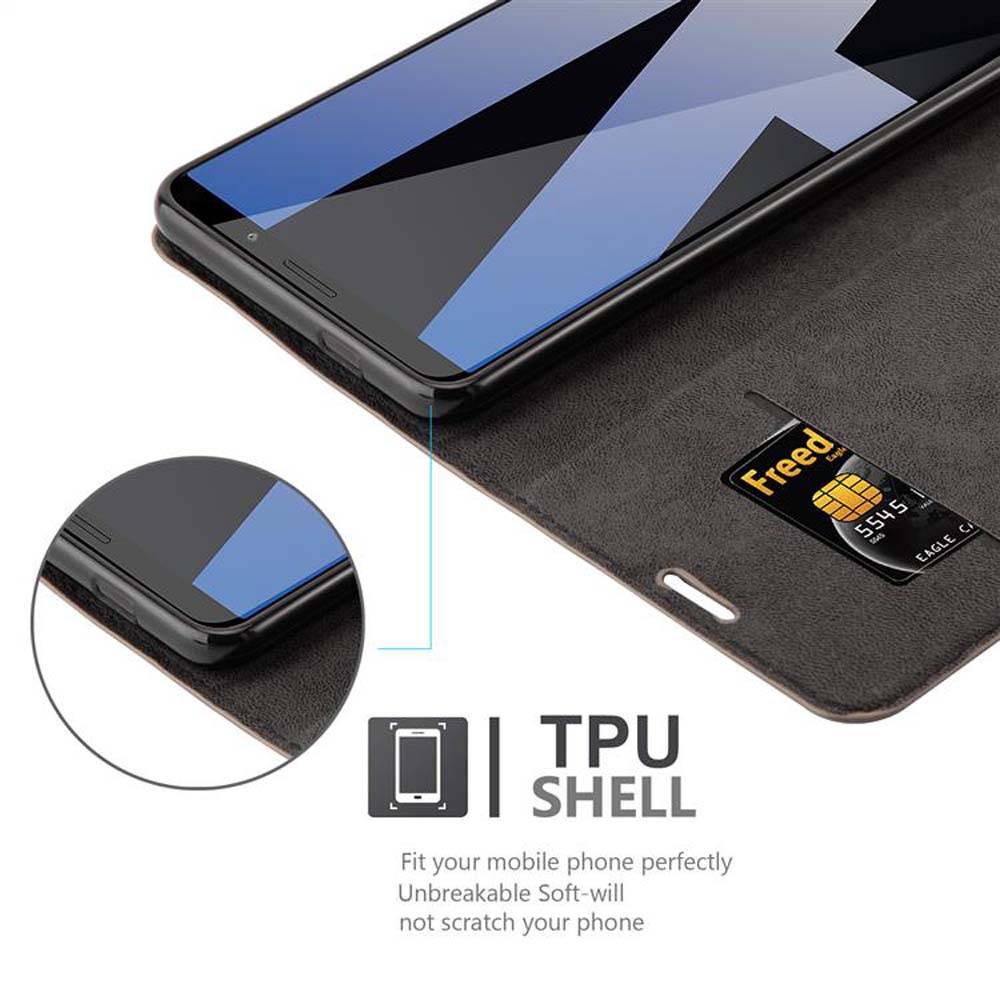 Cadorabo Hülle für Huawei MATE 10 PRO Schutz Hülle in Braun Handyhülle Etui Case Cover Magnetverschluss