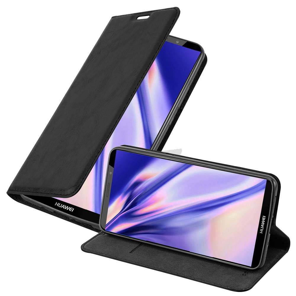 Cadorabo Hülle für Huawei MATE 10 PRO Schutz Hülle in Schwarz Handyhülle Etui Case Cover Magnetverschluss