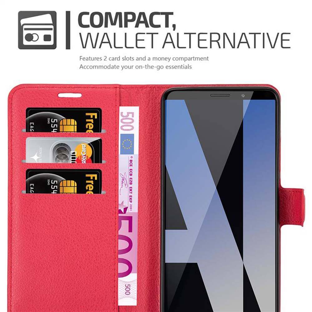 Cadorabo Hülle für Huawei MATE 10 PRO Schutz Hülle in Rot Handyhülle Etui Case Cover Magnetverschluss
