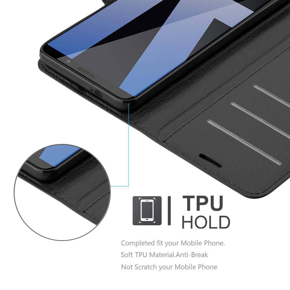 Cadorabo Hülle für Huawei MATE 10 PRO Schutz Hülle in Schwarz Handyhülle Etui Case Cover Magnetverschluss