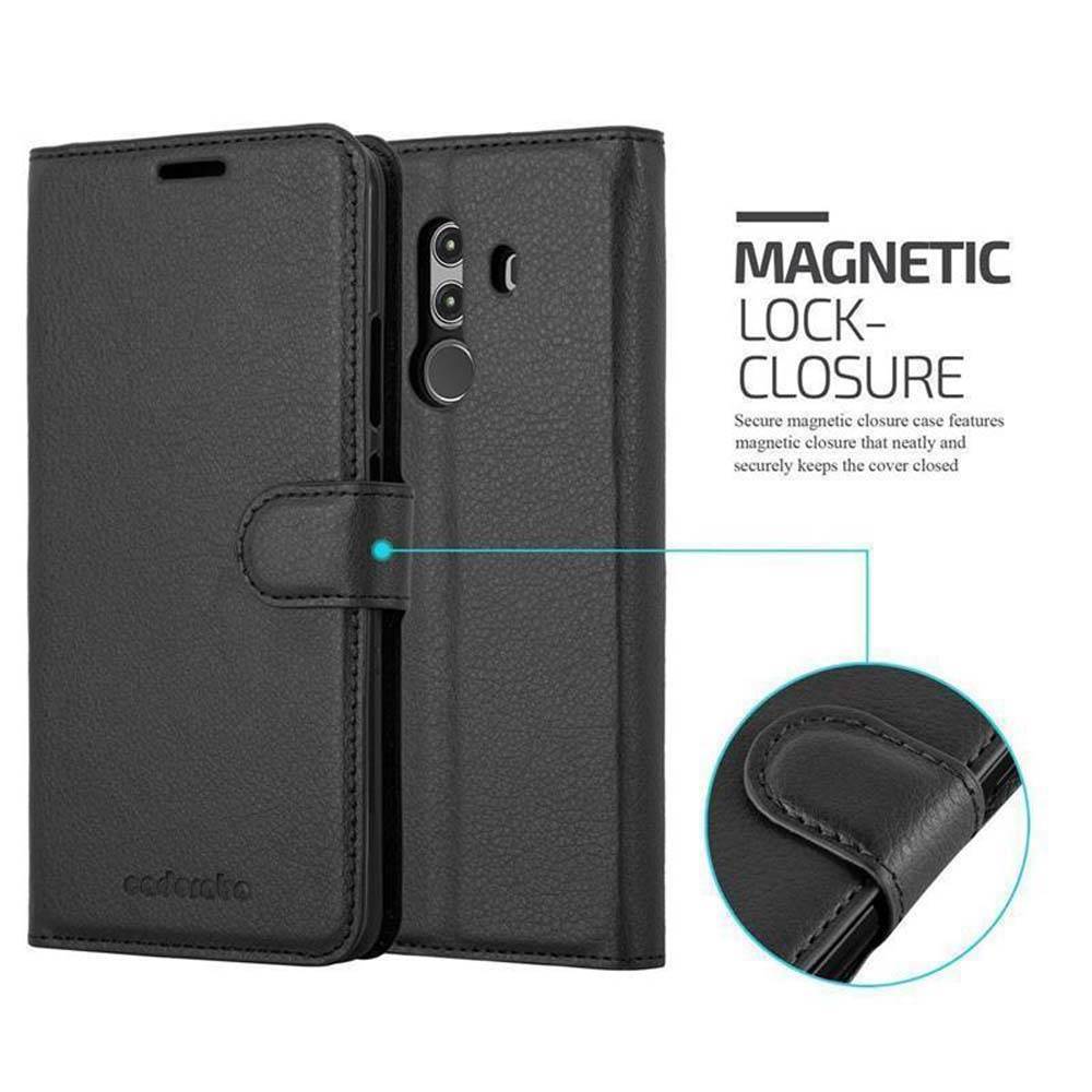 Cadorabo Hülle für Huawei MATE 10 PRO Schutz Hülle in Schwarz Handyhülle Etui Case Cover Magnetverschluss