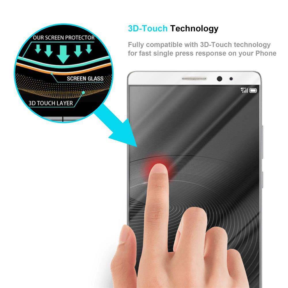 Cadorabo Panzerfolie für Huawei MATE 8 Schutzfolie in Weiß Vollbild Folie Tempered Display Schutzglas
