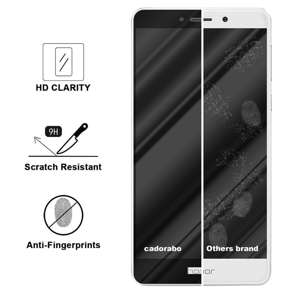 Cadorabo Panzerfolie für Huawei MATE 9 LITE / Honor 6X Schutzfolie in Schwarz Vollbild Folie Tempered Display Schutzglas