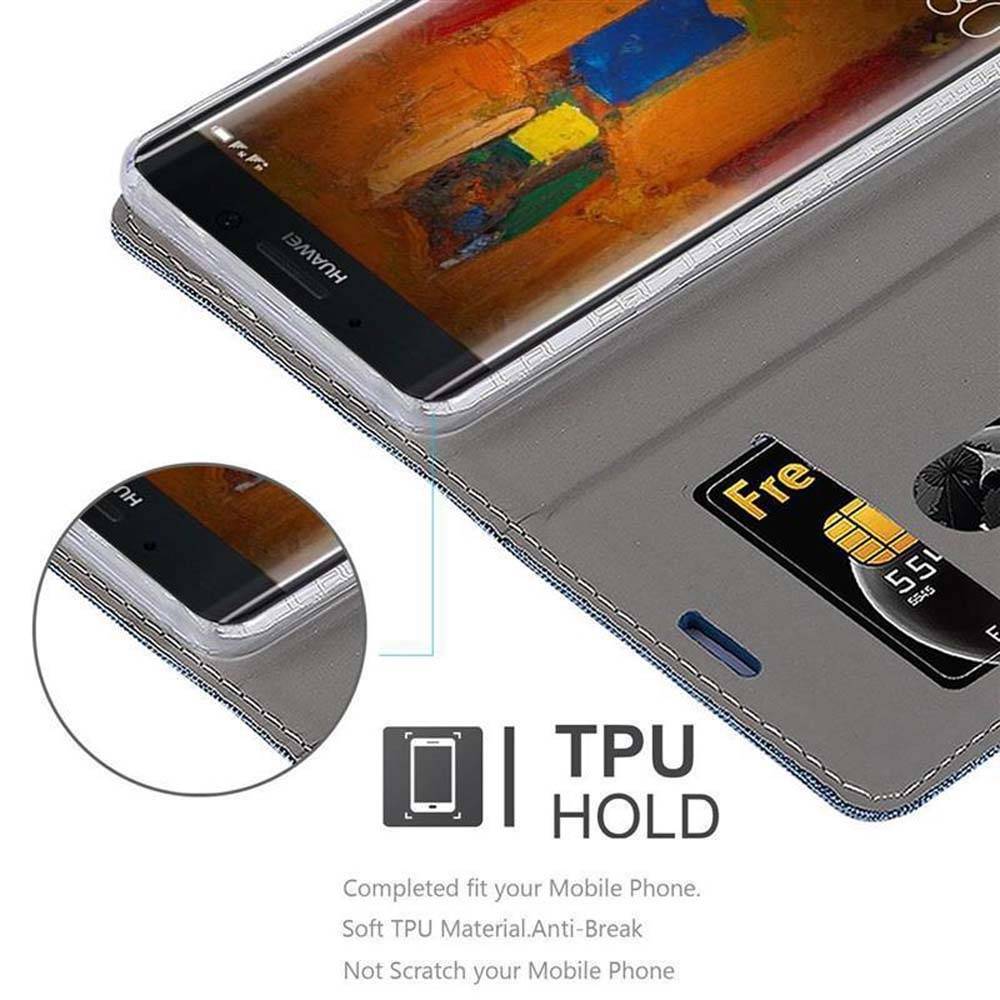 Cadorabo Hülle für Huawei MATE 9 PRO Schutzhülle in Blau Handy Hülle Etui Book Case Cover