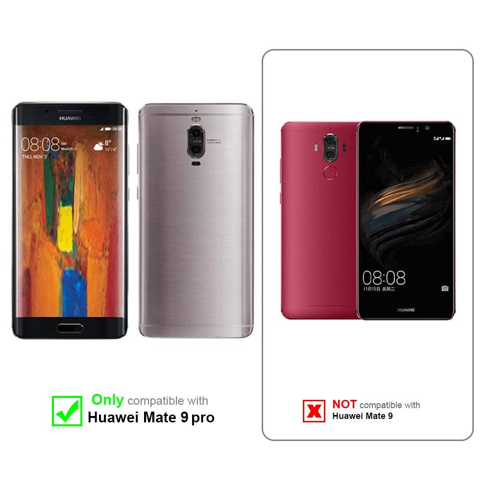Cadorabo Hülle für Huawei MATE 9 PRO Schutzhülle in Grau Handy Hülle Etui Book Case Cover