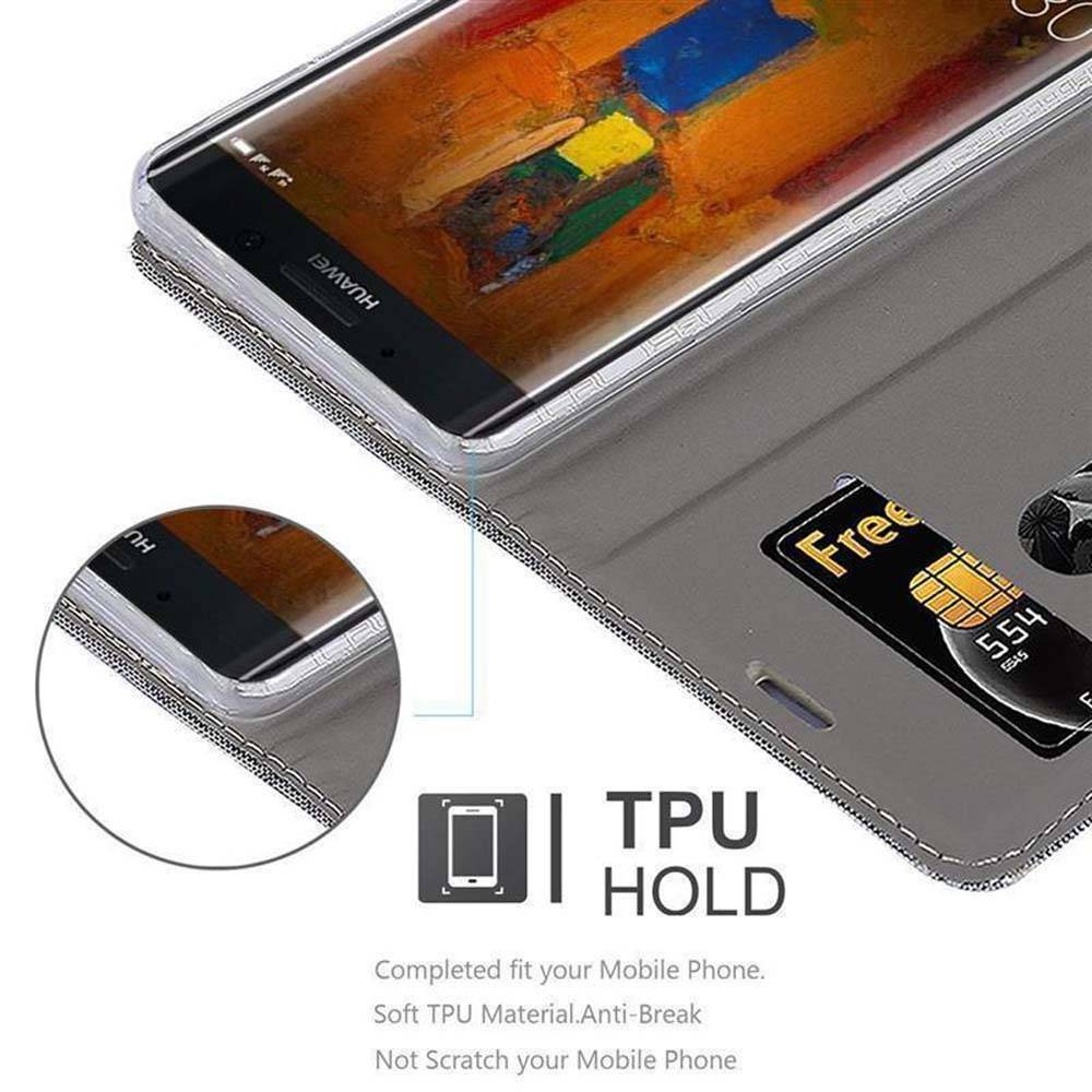 Cadorabo Hülle für Huawei MATE 9 PRO Schutzhülle in Grau Handy Hülle Etui Book Case Cover