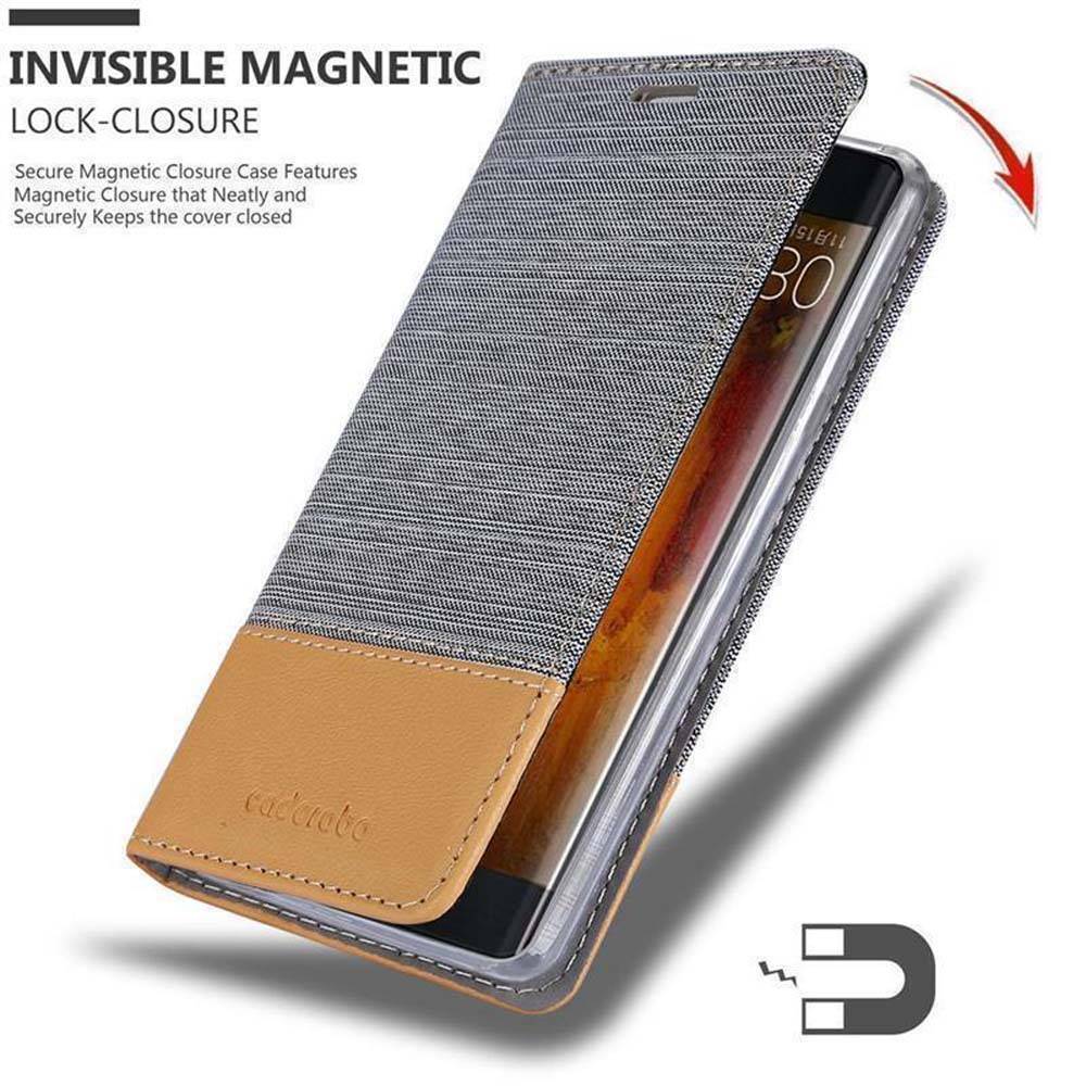 Cadorabo Hülle für Huawei MATE 9 PRO Schutzhülle in Grau Handy Hülle Etui Book Case Cover