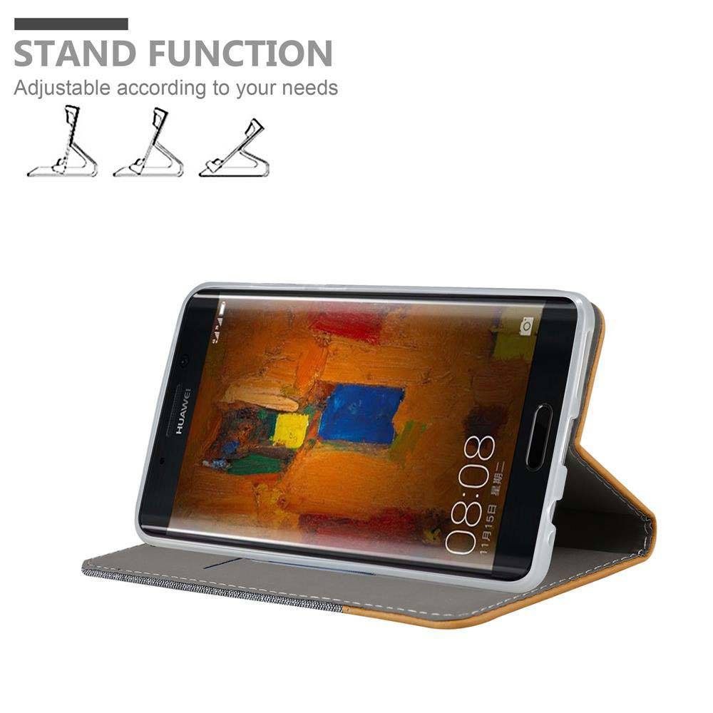 Cadorabo Hülle für Huawei MATE 9 PRO Schutzhülle in Grau Handy Hülle Etui Book Case Cover