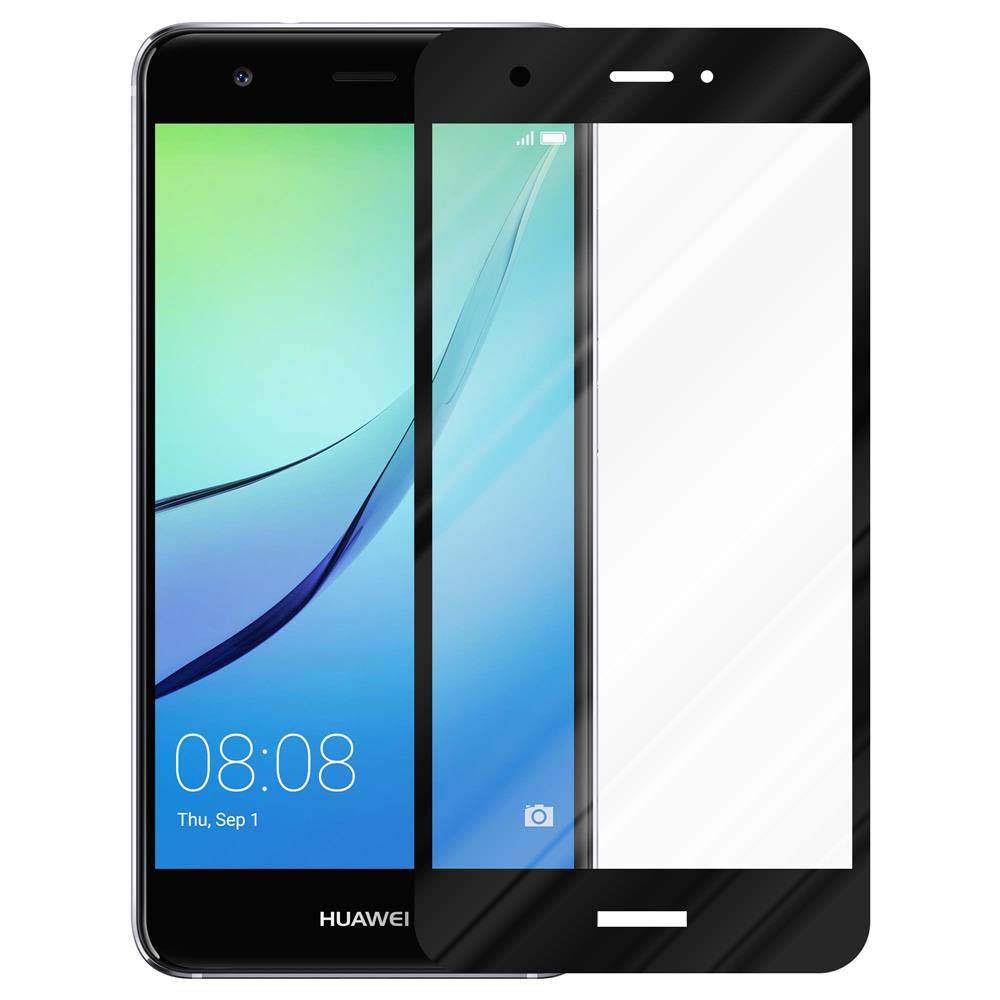 Cadorabo Panzerfolie für Huawei NOVA Schutzfolie in Schwarz Vollbild Folie Tempered Display Schutzglas