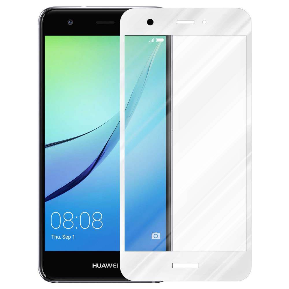 Cadorabo Panzerfolie für Huawei NOVA Schutzfolie in Weiß Vollbild Folie Tempered Display Schutzglas