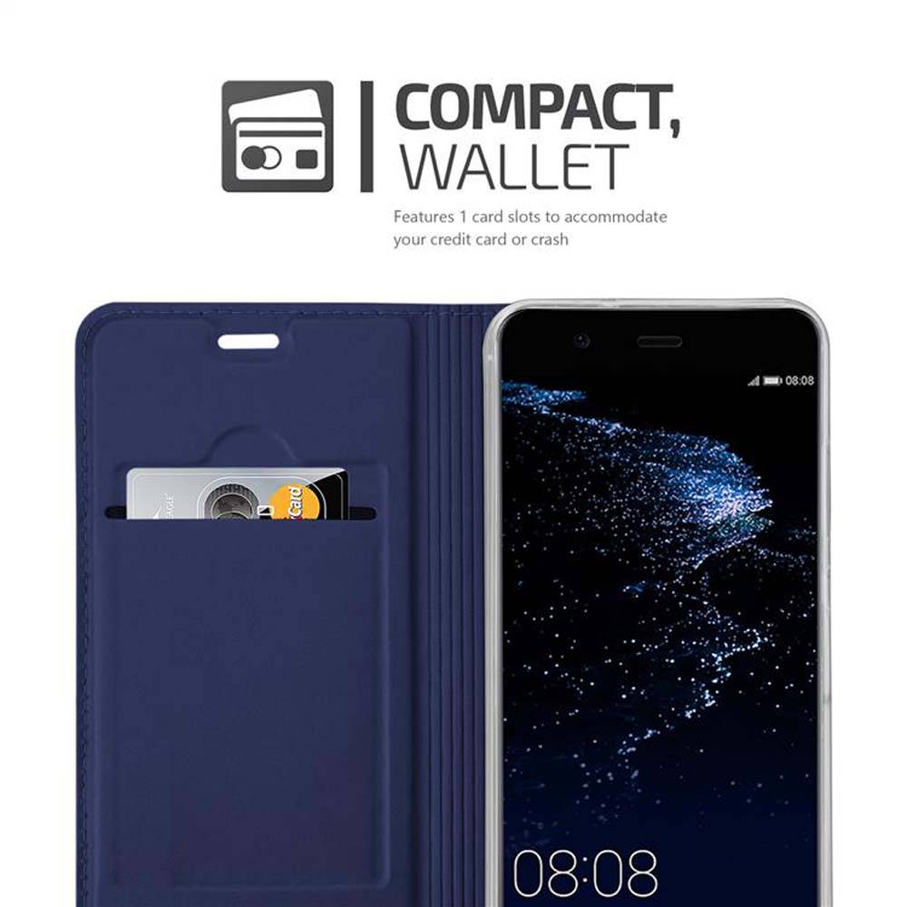 Cadorabo Handyhülle für Huawei P10 Schutz Hülle in Blau Cover Etui Book Case Booklet