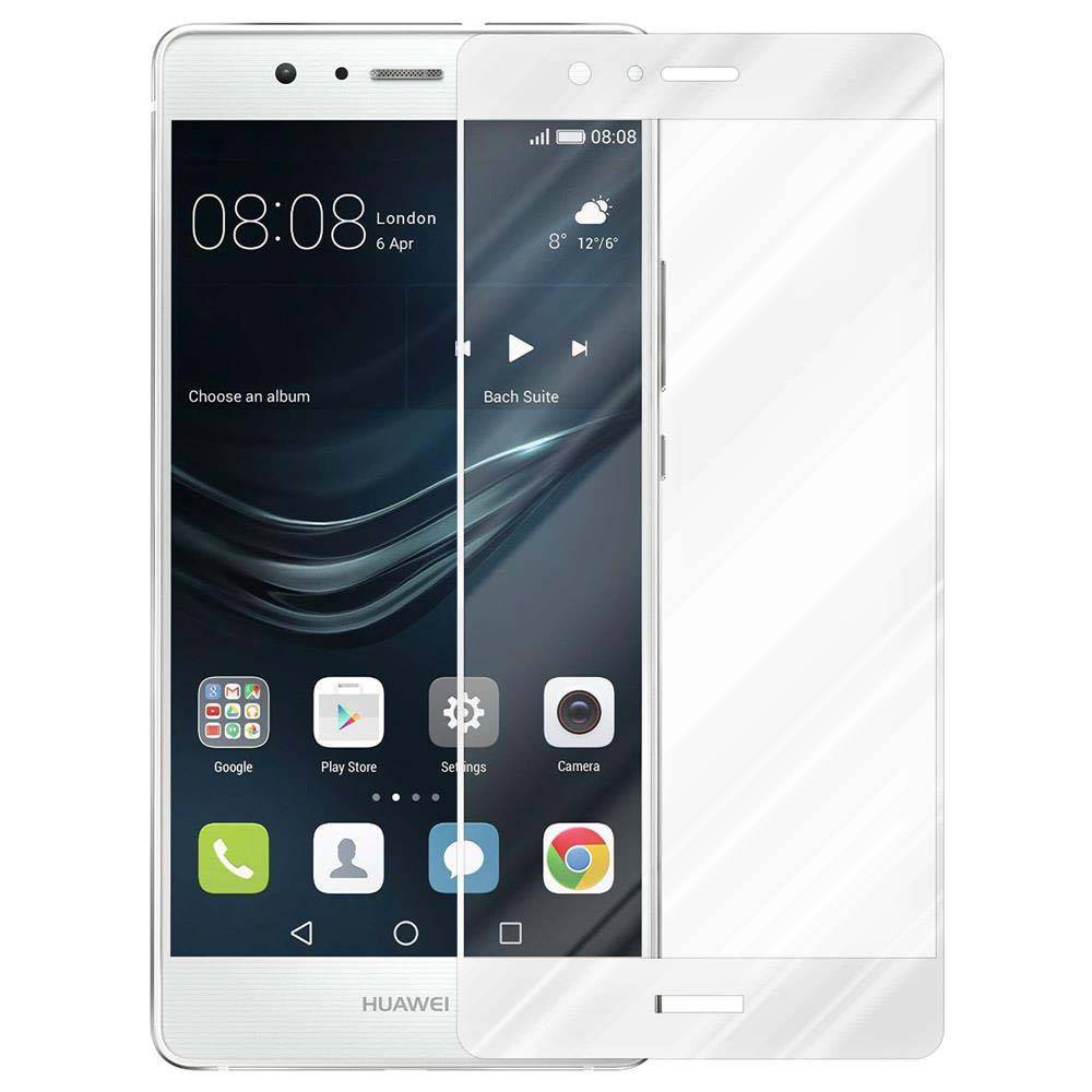 Cadorabo Panzerfolie für Huawei P10 LITE Schutzfolie in Weiß Vollbild Folie Tempered Display Schutzglas