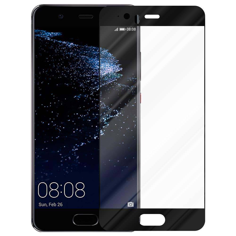 Cadorabo Panzerfolie für Huawei P10 PLUS Schutzfolie in Schwarz Vollbild Folie Tempered Display Schutzglas