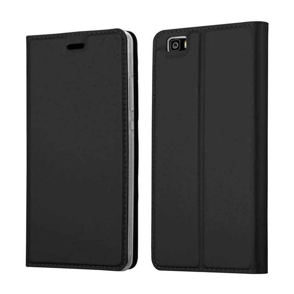 Cadorabo Handyhülle für Huawei P8 LITE 2015 Schutz Hülle in Schwarz Cover Etui Book Case Booklet