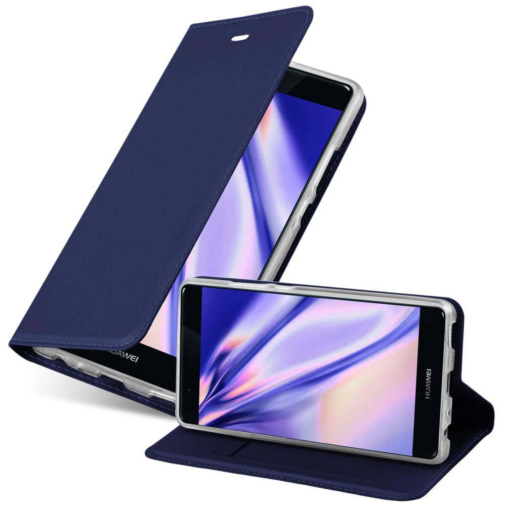 Cadorabo Handyhülle für Huawei P9 Schutz Hülle in Blau Cover Etui Book Case Booklet