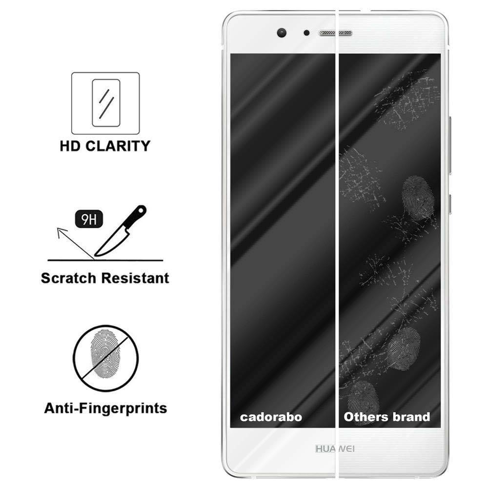 Cadorabo Panzerfolie für Huawei P9 LITE / G9 LITE Schutzfolie in Weiß Vollbild Folie Tempered Display Schutzglas