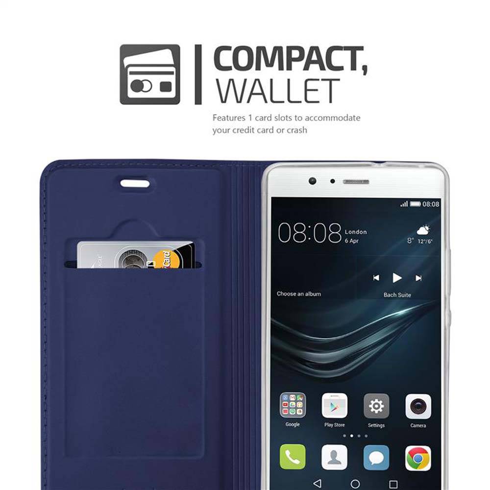 Cadorabo Handyhülle für Huawei P9 LITE 2016 / G9 LITE Schutz Hülle in Blau Cover Etui Book Case Booklet