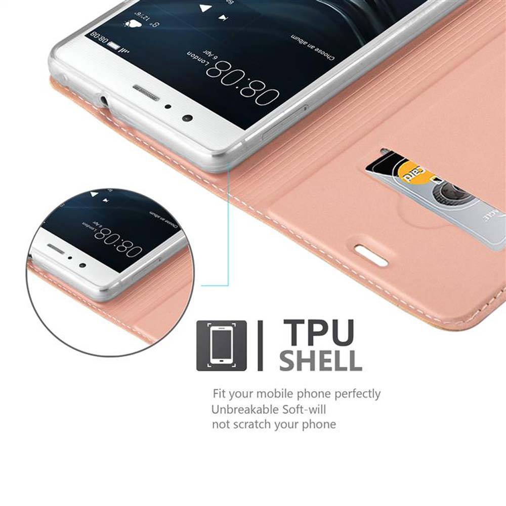 Cadorabo Handyhülle für Huawei P9 LITE 2016 / G9 LITE Schutz Hülle in Rosa Cover Etui Book Case Booklet