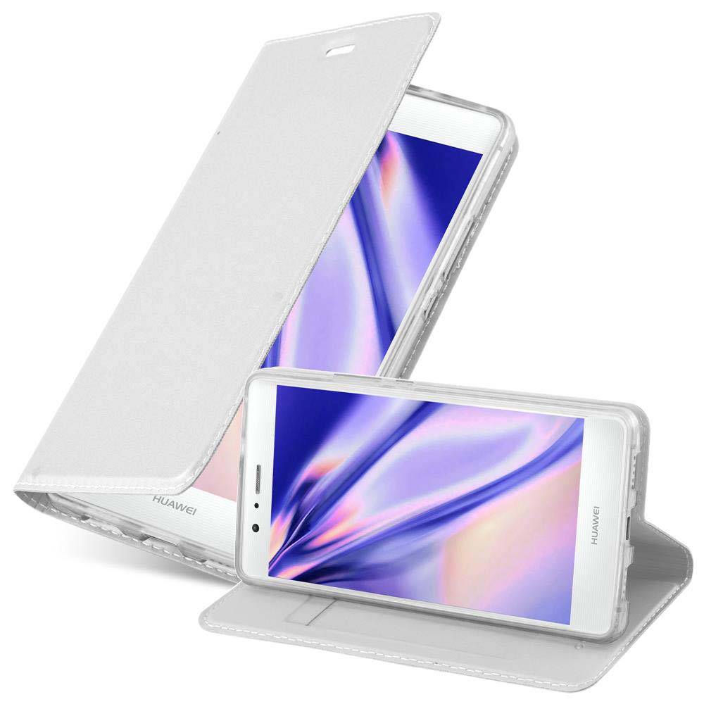 Cadorabo Handyhülle für Huawei P9 LITE 2016 / G9 LITE Schutz Hülle in Silber Cover Etui Book Case Booklet