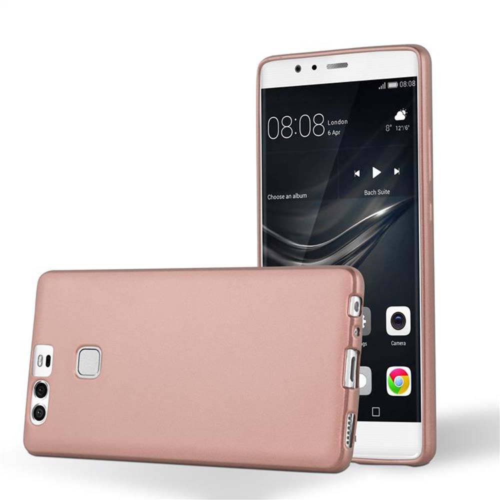 Cadorabo Schutzhülle für Huawei P9 Hülle in Rosa Handyhülle TPU Silikon Etui Cover Case