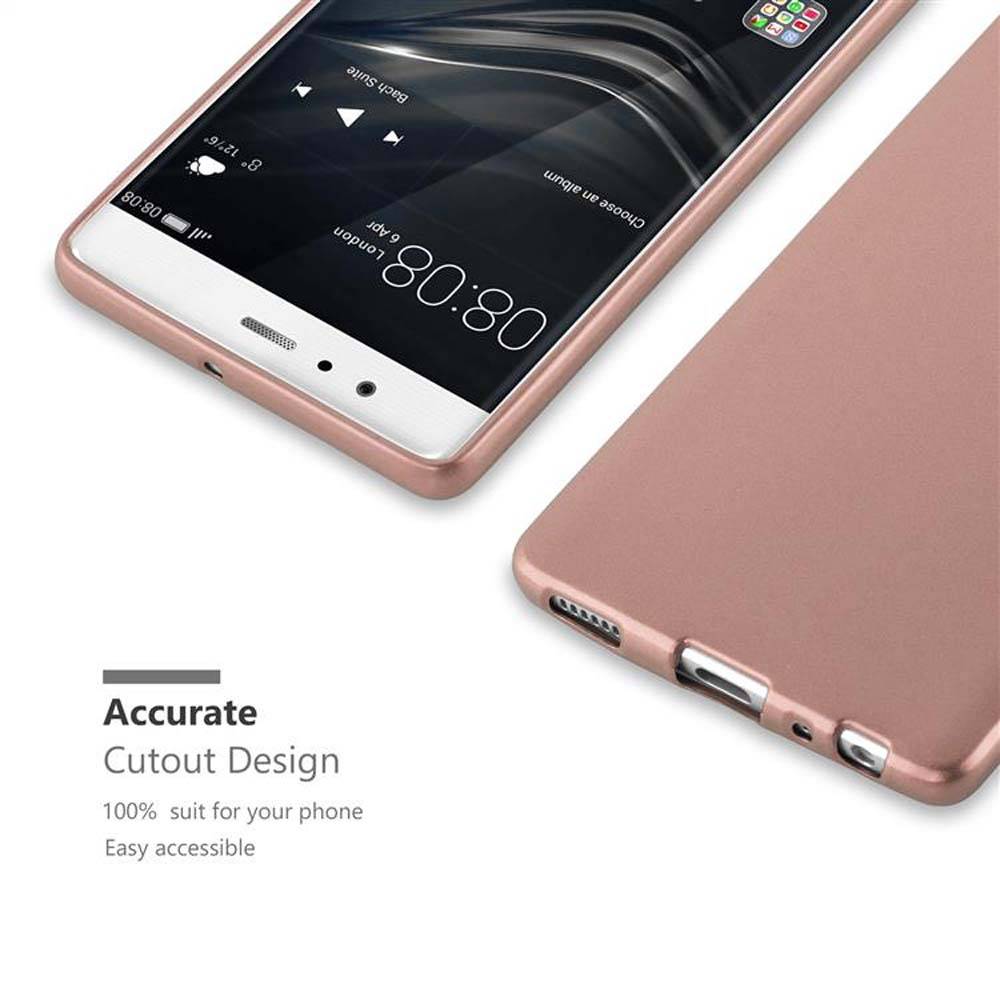 Cadorabo Schutzhülle für Huawei P9 Hülle in Rosa Handyhülle TPU Silikon Etui Cover Case