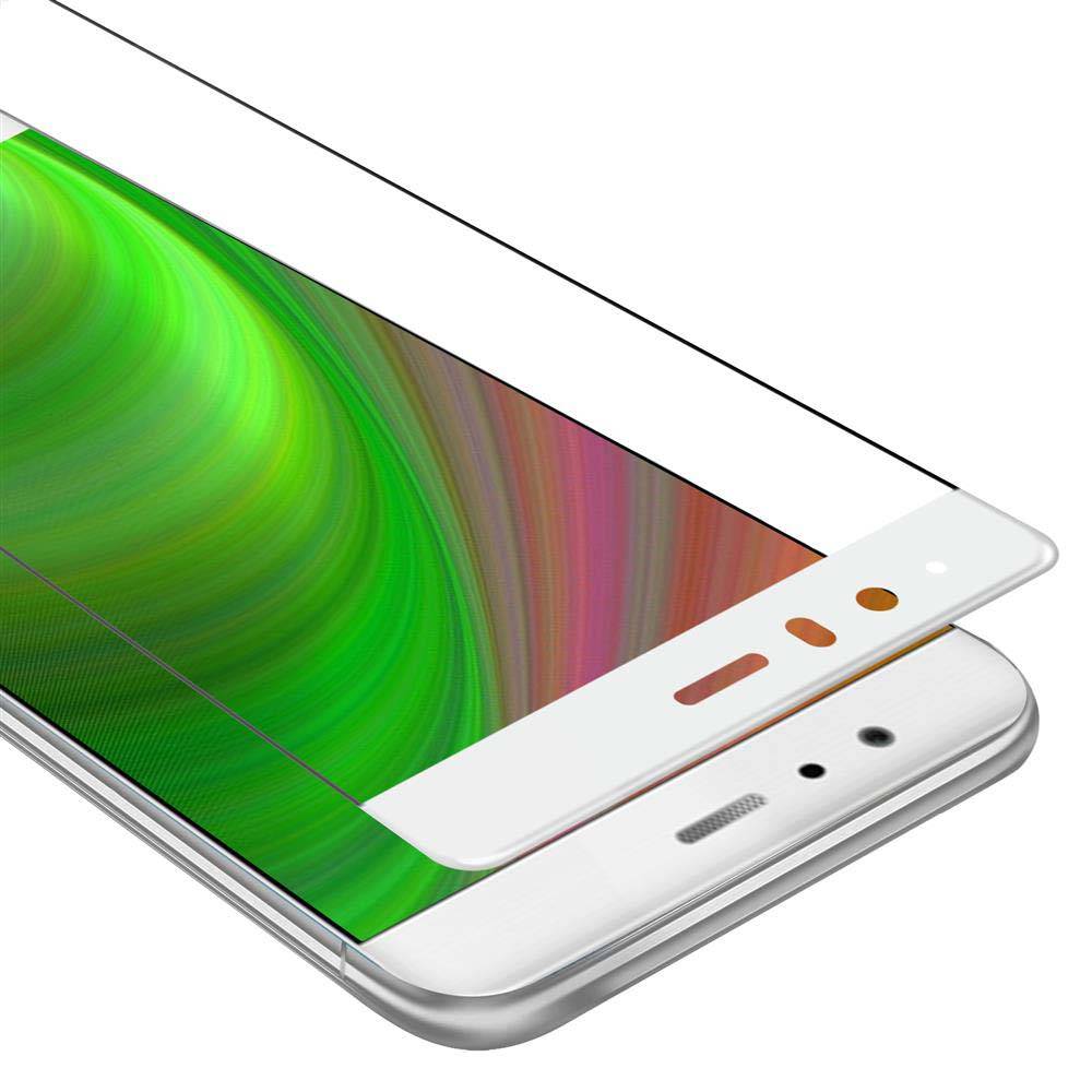 Cadorabo Panzerfolie für Huawei P9 Schutzfolie in Weiß Vollbild Folie Tempered Display Schutzglas