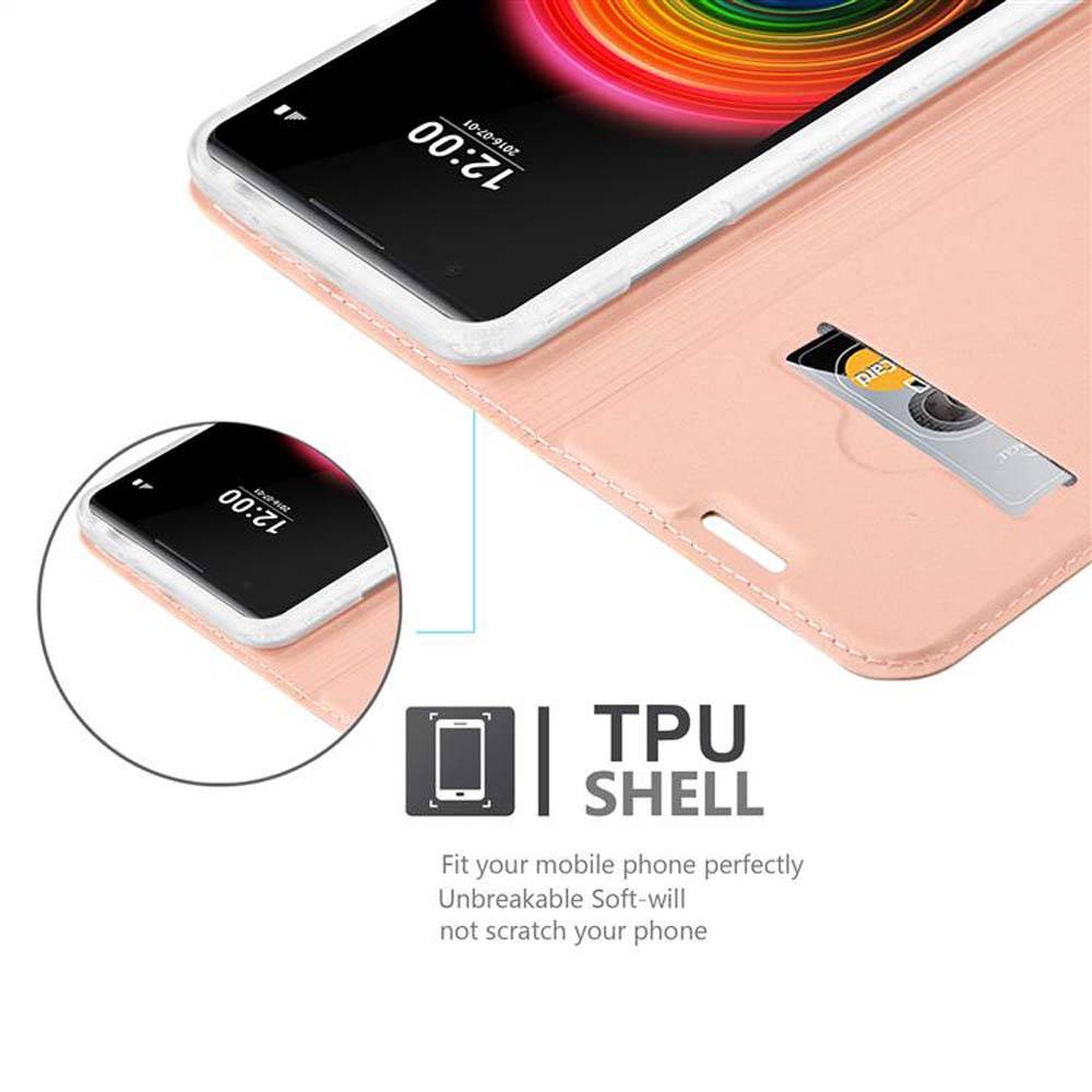 Cadorabo Handyhülle für LG X POWER Schutz Hülle in Rosa Cover Etui Book Case Booklet