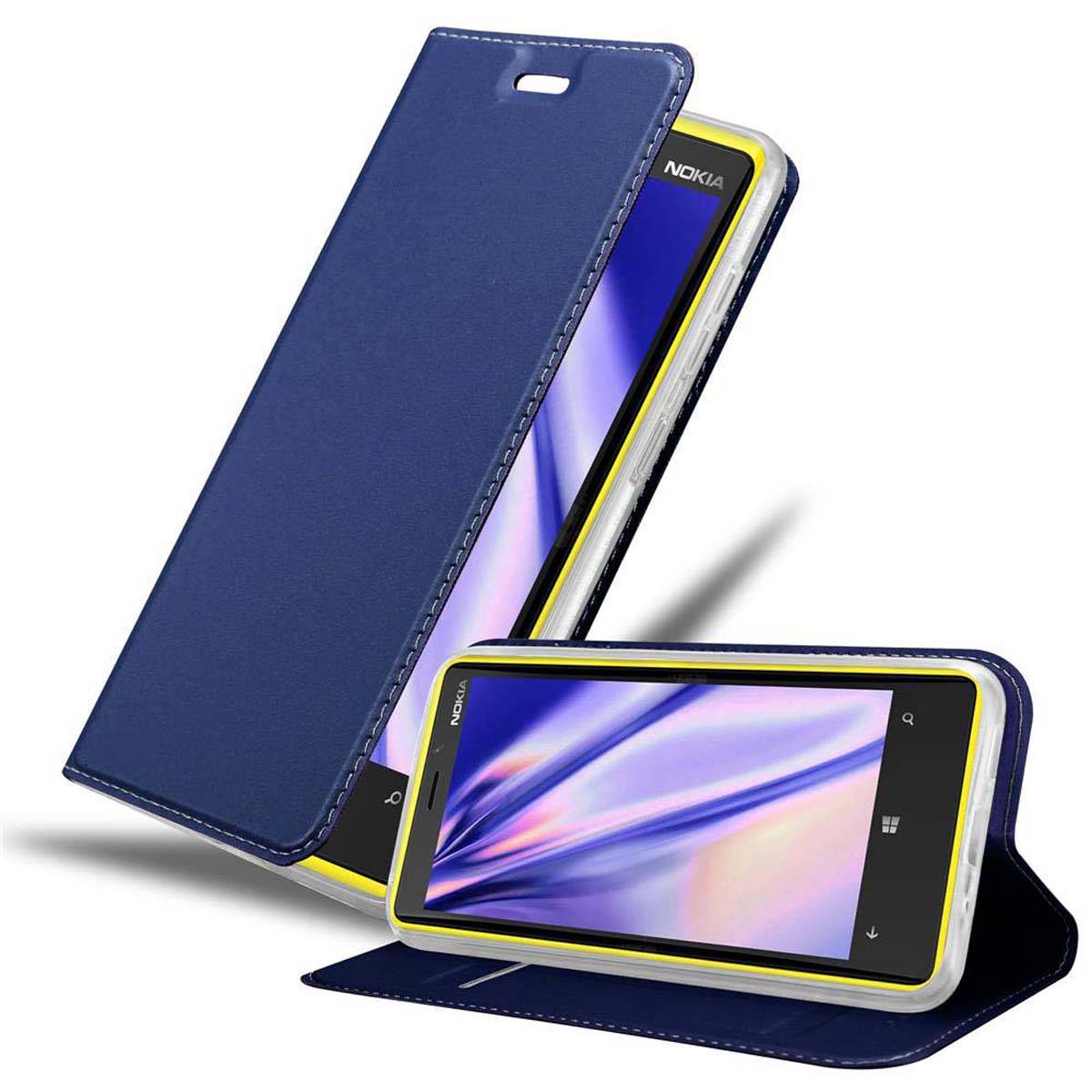 Cadorabo Handyhülle für Nokia Lumia 920 Schutz Hülle in Blau Cover Etui Book Case Booklet