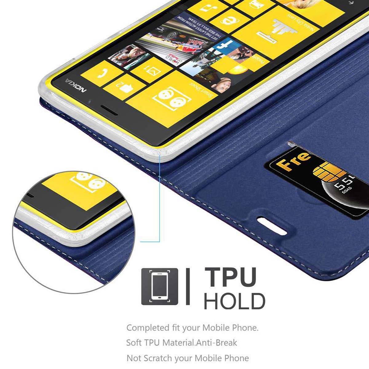 Cadorabo Handyhülle für Nokia Lumia 920 Schutz Hülle in Blau Cover Etui Book Case Booklet