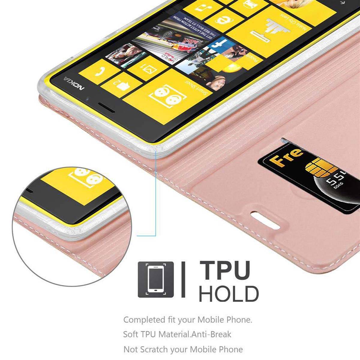 Cadorabo Handyhülle für Nokia Lumia 920 Schutz Hülle in Rosa Cover Etui Book Case Booklet