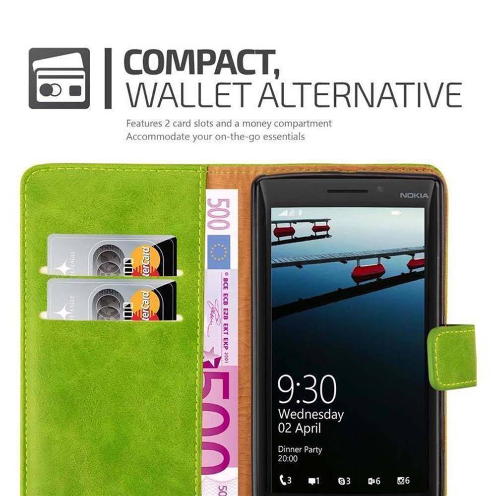 Cadorabo Hülle für Nokia Lumia 929 / 930 Schutzhülle in Grün Handyhülle Book Tasche Case Etui Luxury