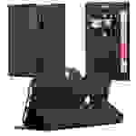 Cadorabo Hülle für OnePlus 5T Schutz Hülle in Schwarz Handyhülle Etui Case Cover Magnetverschluss