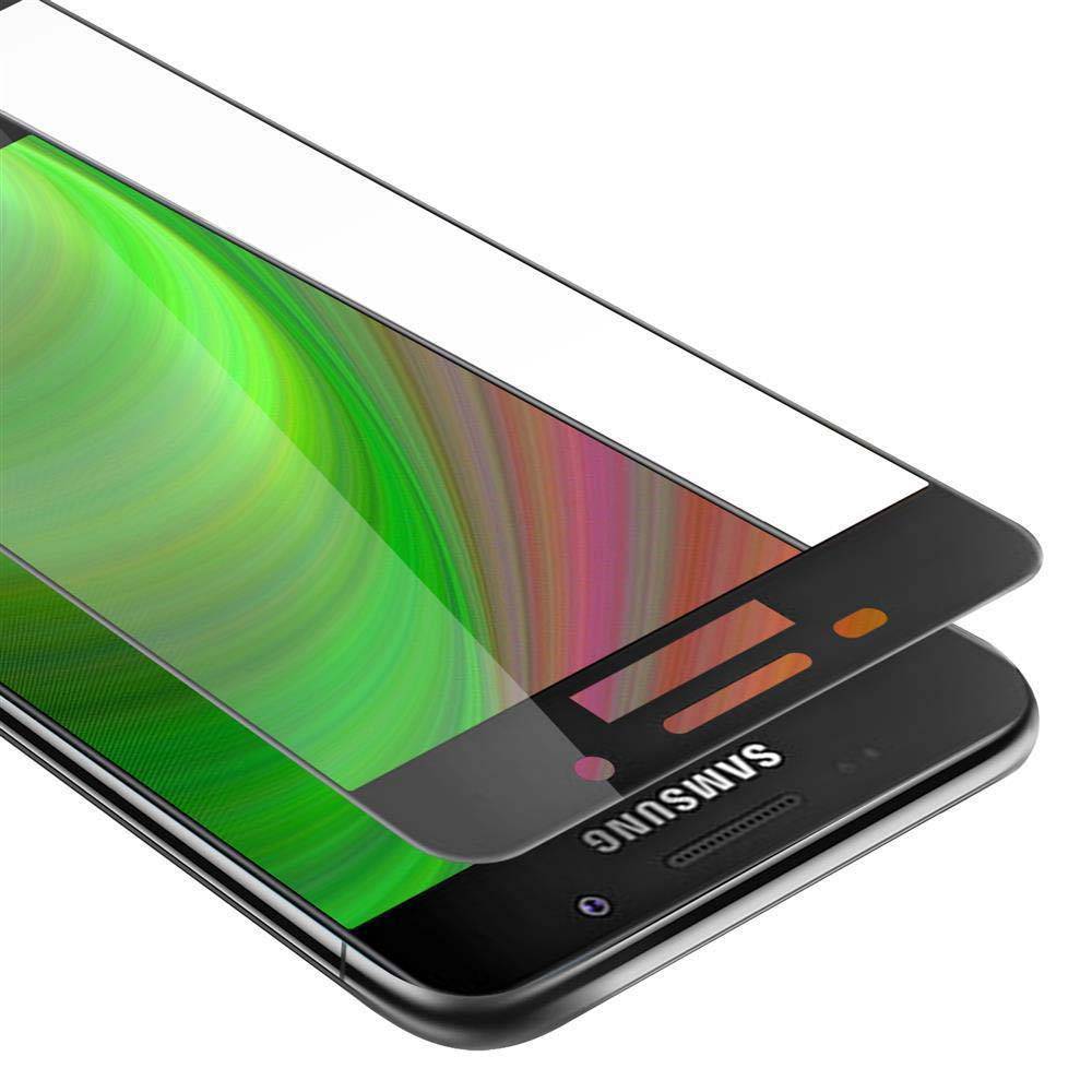 Cadorabo Panzerfolie für Samsung Galaxy A3 2016 Schutzfolie in Schwarz Vollbild Folie Tempered Display Schutzglas