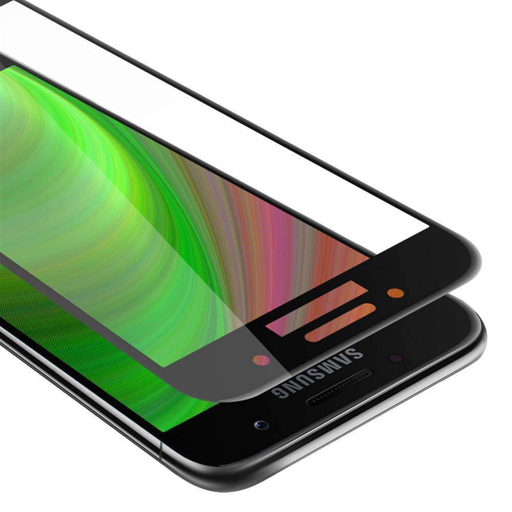 Cadorabo Panzerfolie für Samsung Galaxy A3 2017 Schutzfolie in Schwarz Vollbild Folie Tempered Display Schutzglas