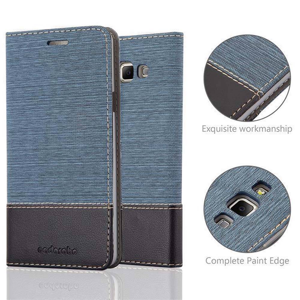 Cadorabo Hülle für Samsung Galaxy A7 2015 Schutzhülle in Blau Handy Hülle Etui Book Case Cover