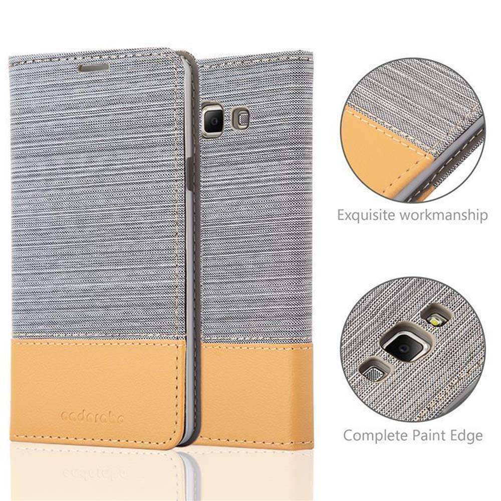 Cadorabo Hülle für Samsung Galaxy A7 2015 Schutzhülle in Grau Handy Hülle Etui Book Case Cover